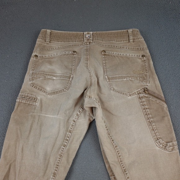 Kuhl The Law Cargo Pants Mens 35x34 Beige Workwear Distressed Frayed Hems - Picture 8 of 11